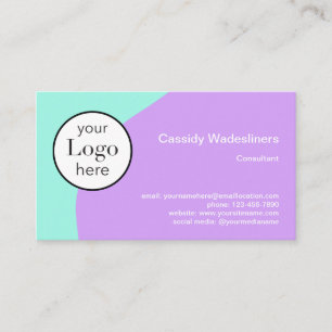 Logo Purple Teal Business Card