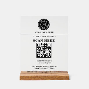 Logo QR Business Acrylic Sign