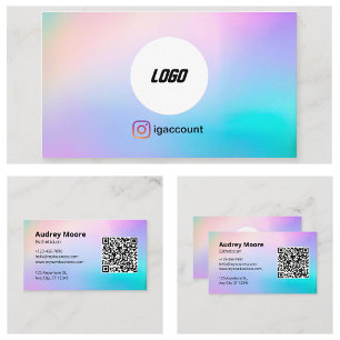 Logo QR Code Aesthetician Business Card
