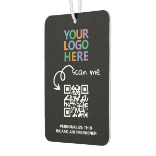 Logo QR Code and Text Custom Personalised Car Air Freshener