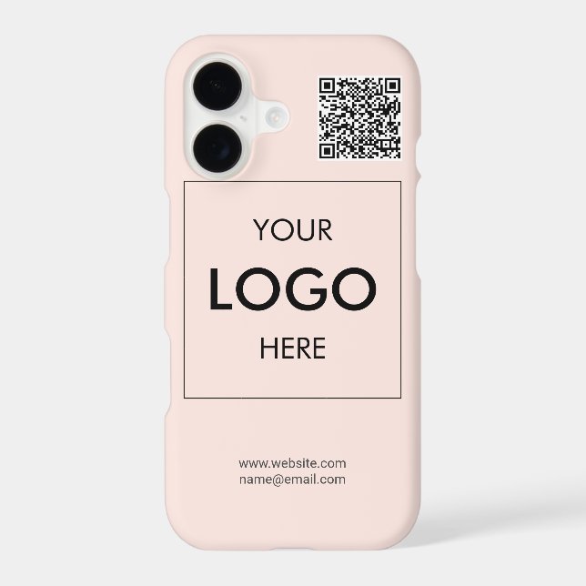 Logo QR Code Business Professional iPhone Case (Back)