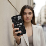Logo QR Code Business Professional iPhone Case<br><div class="desc">Add your logo.</div>