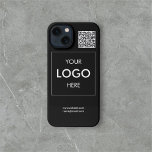 Logo QR Code Business Professional iPhone Case<br><div class="desc">Add your logo.</div>