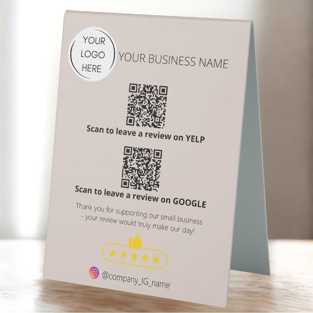 Logo QR code business review GOOGLE and YELP  (Creator Uploaded)