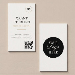 Logo QR Code Elegant Minimalist Professional Business Card
