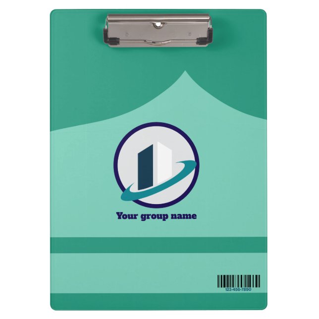  Logo & QR CODE green background Clipboard (Front)