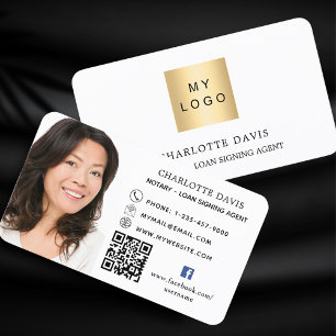 Logo QR code photo facebook icon brand colour Business Card