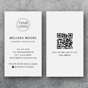 Logo QR code professional white business card
