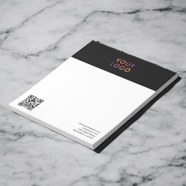Logo QR Code Simple Black Notepad (Creator Uploaded)