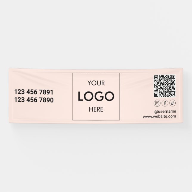 Logo QR Code Social Media Banner (Horizontal)