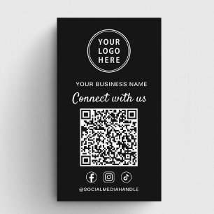 Logo QR Code Social Media Connect With Us Business Card
