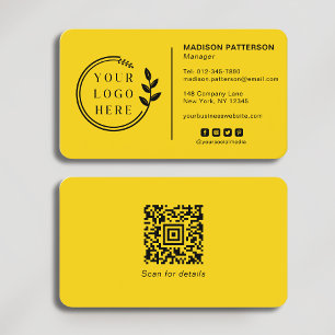 Logo QR Code Social Media Corporate Modern Business Card
