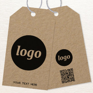 Logo QR Code Text Business Product Price Label Tag