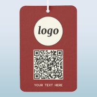 Logo QR Code Text Business Promotional Burgundy