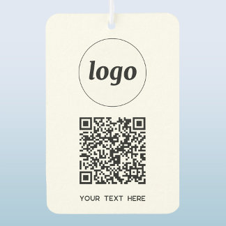 Logo QR Code Text Business Promotional Car Air Freshener