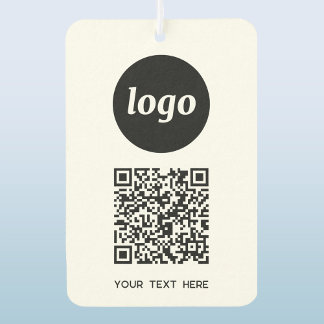Logo QR Code Text Business Promotional Car Air Freshener