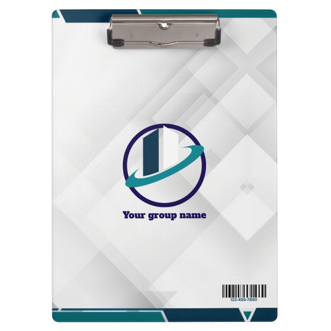  Logo & QR CODE white background Clipboard (Front)