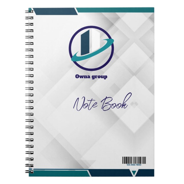  Logo & QR CODE white background Notebook (Front)