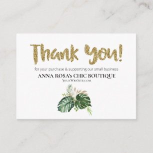 *~* LOGO QR THANK YOU Review BOTANICAL EXOTIC AP8 Enclosure Card