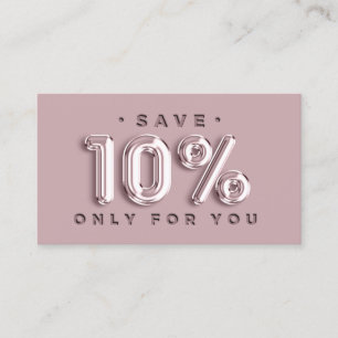 Logo QRCODE 10%OFF Discount Insert Card Blush
