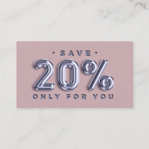 Logo QRCODE 20%OFF Discount Insert Blue Rose