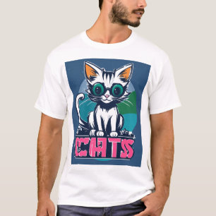 logo ready to print of Cats funny T-Shirt