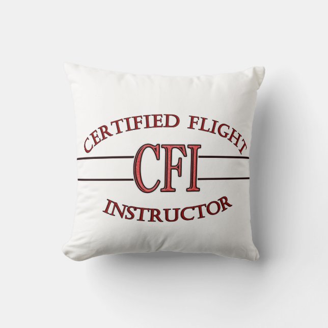 LOGO RED CSF CERTIFIED FLIGHT INSTRUCTOR CUSHION (Front)