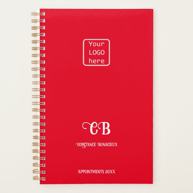Logo Red & White Monogram Business Planner 2023 (Front)