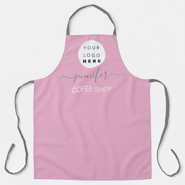Logo Restaurant Bakery Catering Bakery. Pink Apron (Front)