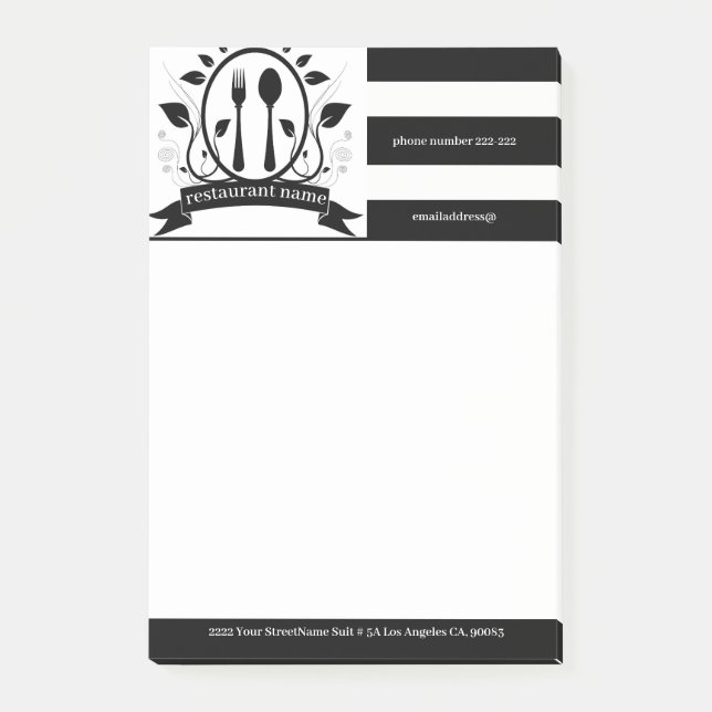 Logo Restaurant Post-it Notes (Front)