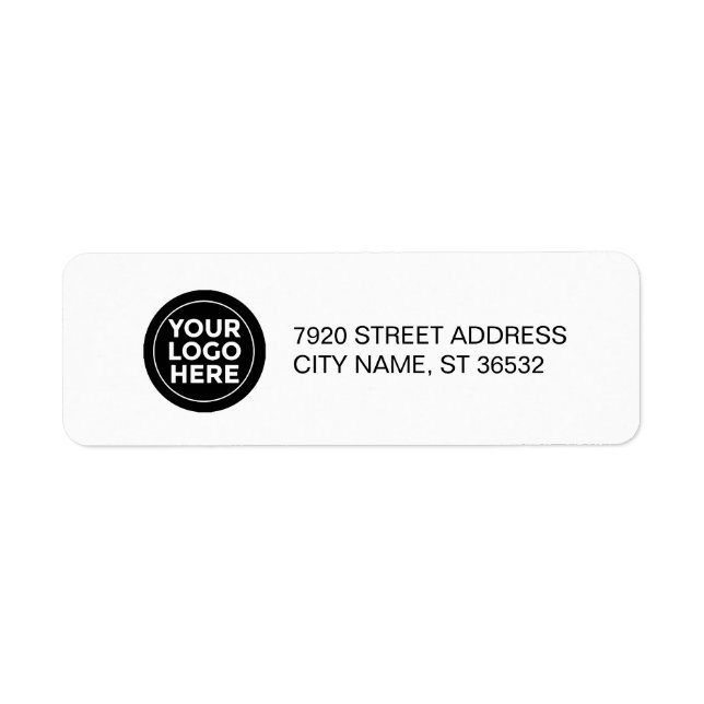 Logo Return Address Labels Minimalist (Front)