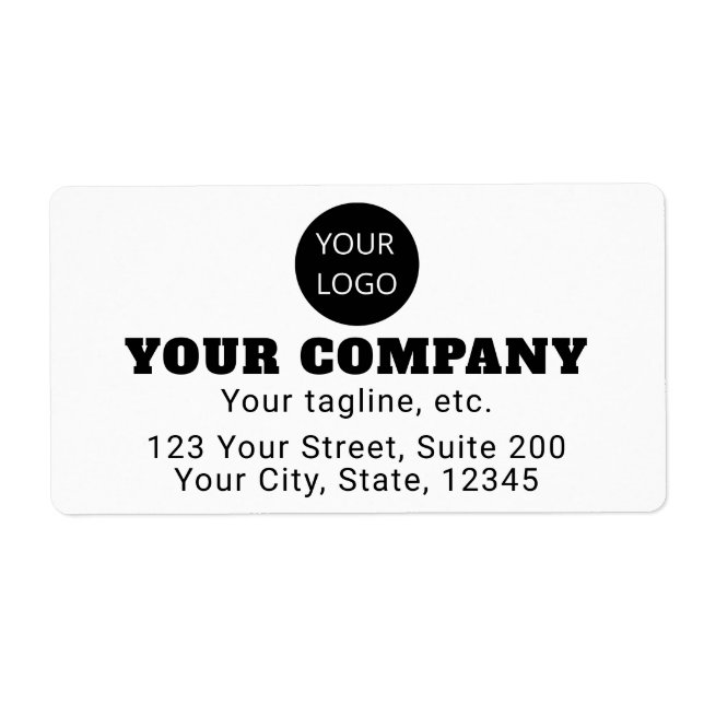 Logo Return Mailing Label Add Your Business Logo (Front)