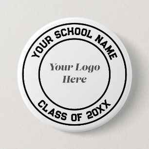 Logo School Name Senior Grad Party Favour Keepsake 7.5 Cm Round Badge