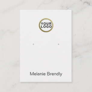 Logo Silver Black Jewelry Earring Display Business Card