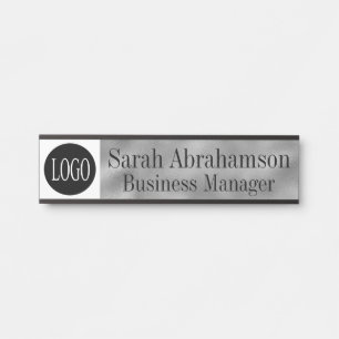 Logo Silver Corporate Business Office Door Sign