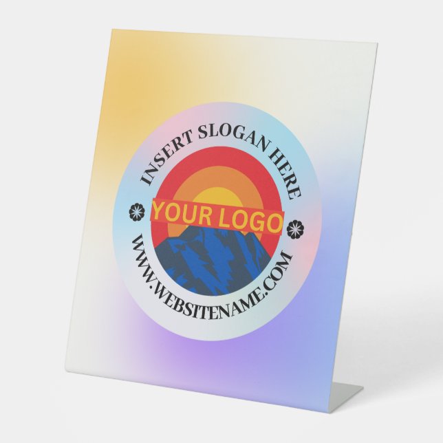 Logo Simple Modern Professional Create Your Own  Pedestal Sign (Front)