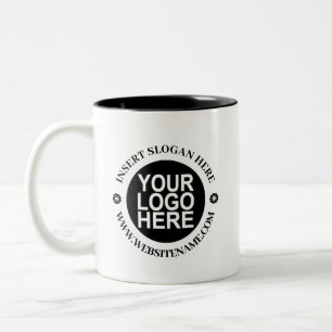 Logo Simple Modern Professional Create Your Own  Two-Tone Coffee Mug