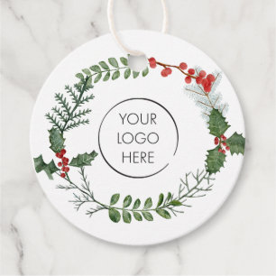 Logo Small Business Marketing Happy Holidays Gift Favour Tags