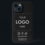 Logo Social Media BusinessiPhone Case<br><div class="desc">Add your logo.</div>
