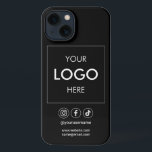 Logo Social Media BusinessiPhone Case<br><div class="desc">Add your logo.</div>