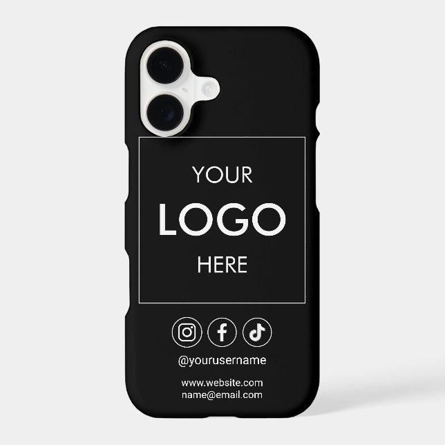 Logo Social Media BusinessiPhone Case (Back)