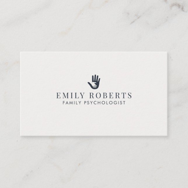 Logo, Social media icons, Family Psychologist   Business Card (Front)
