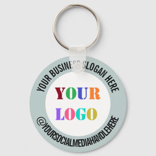 Logo Social Media Name Text Keychain Promotional