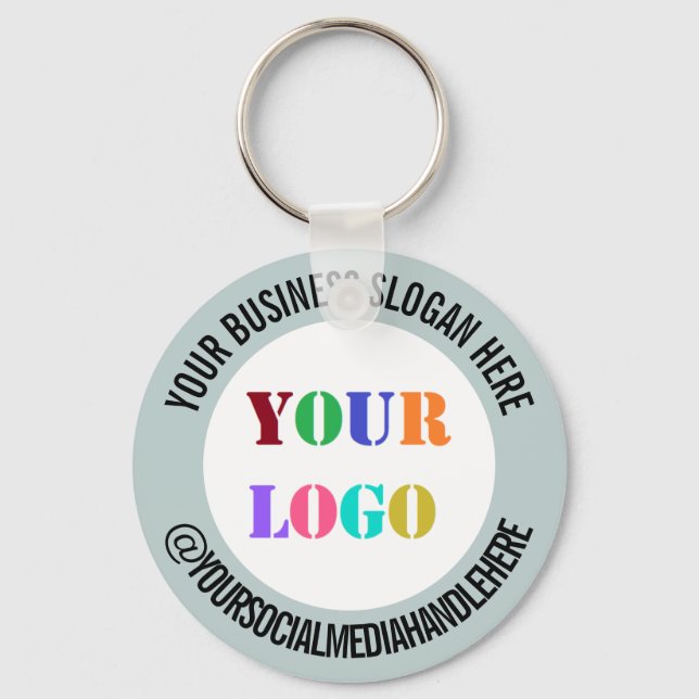 Logo Social Media Promotional Keychain Template (Front)