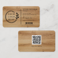 Logo Social Media QR Code Carpentry Wood Modern