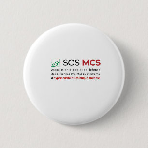Logo SOS MCS + texte 6 Cm Round Badge