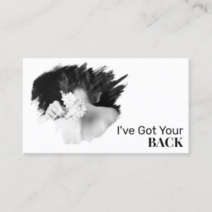 *~* Logo Spa QR Chiropractor Chiropractic Photo  Business Card