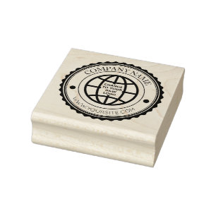 LOGO SQUARE AND SLOGAN RUBBER STAMP