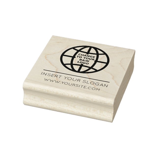 LOGO SQUARE AND SLOGAN RUBBER STAMP (Stamp)