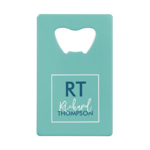 Logo Square Monogram Light Blue